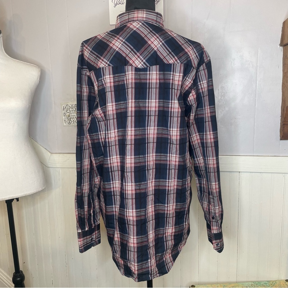 Costal Men’s Western Plaid Snap Button Shirt XL - Picture 5 of 14